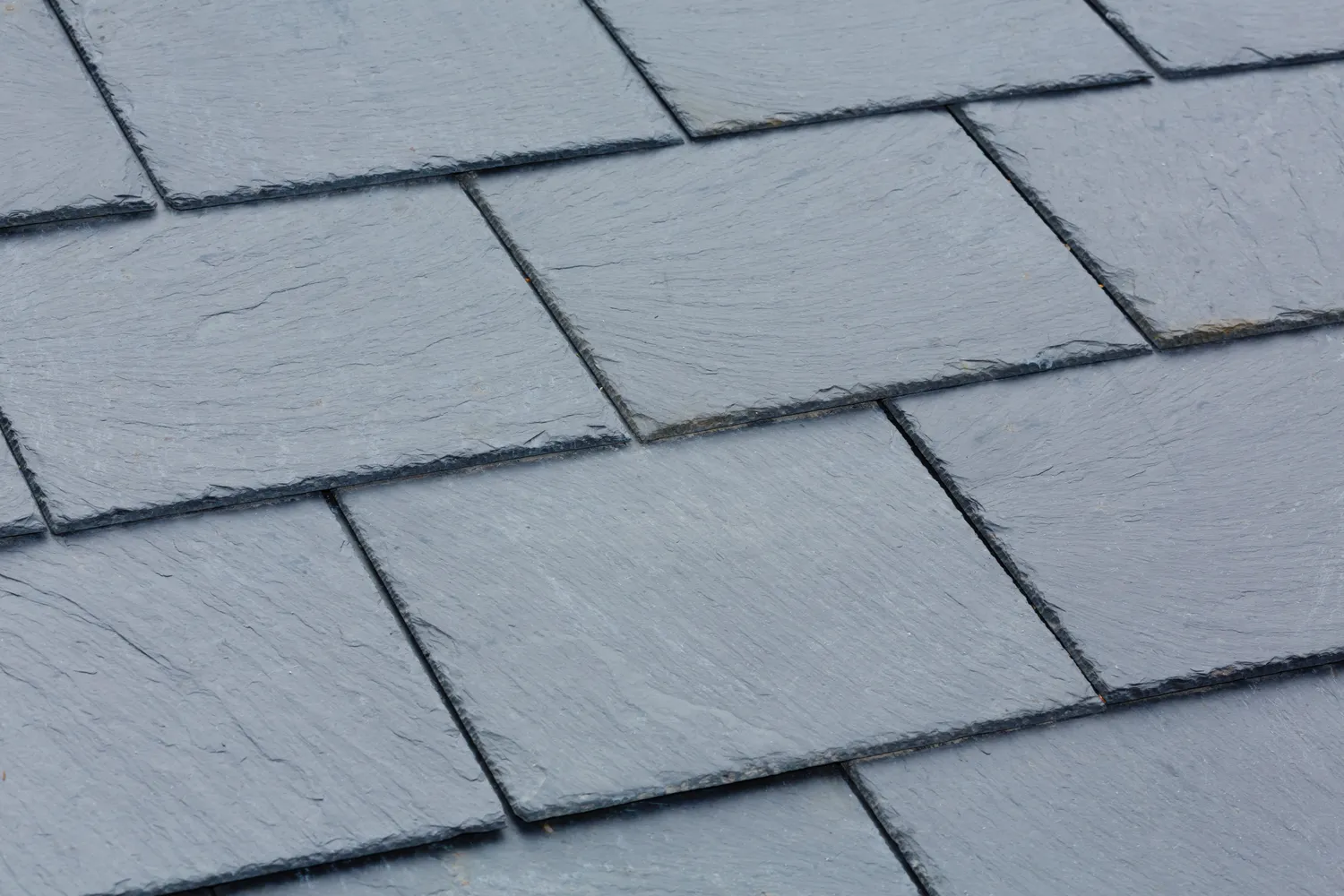close up of traditional slate roof tiles