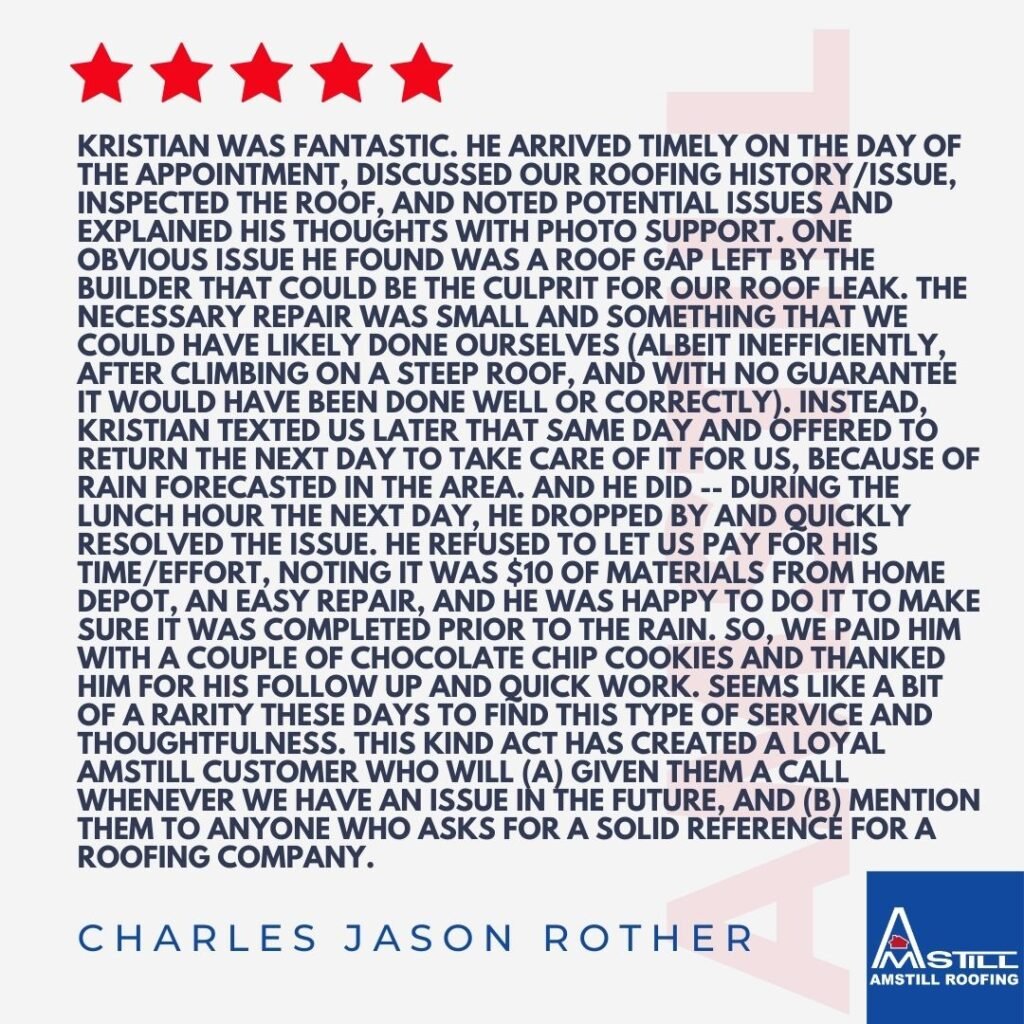 Premier Roofing Contractor in Houston - Amstill Roofing - Customer Testimonial
