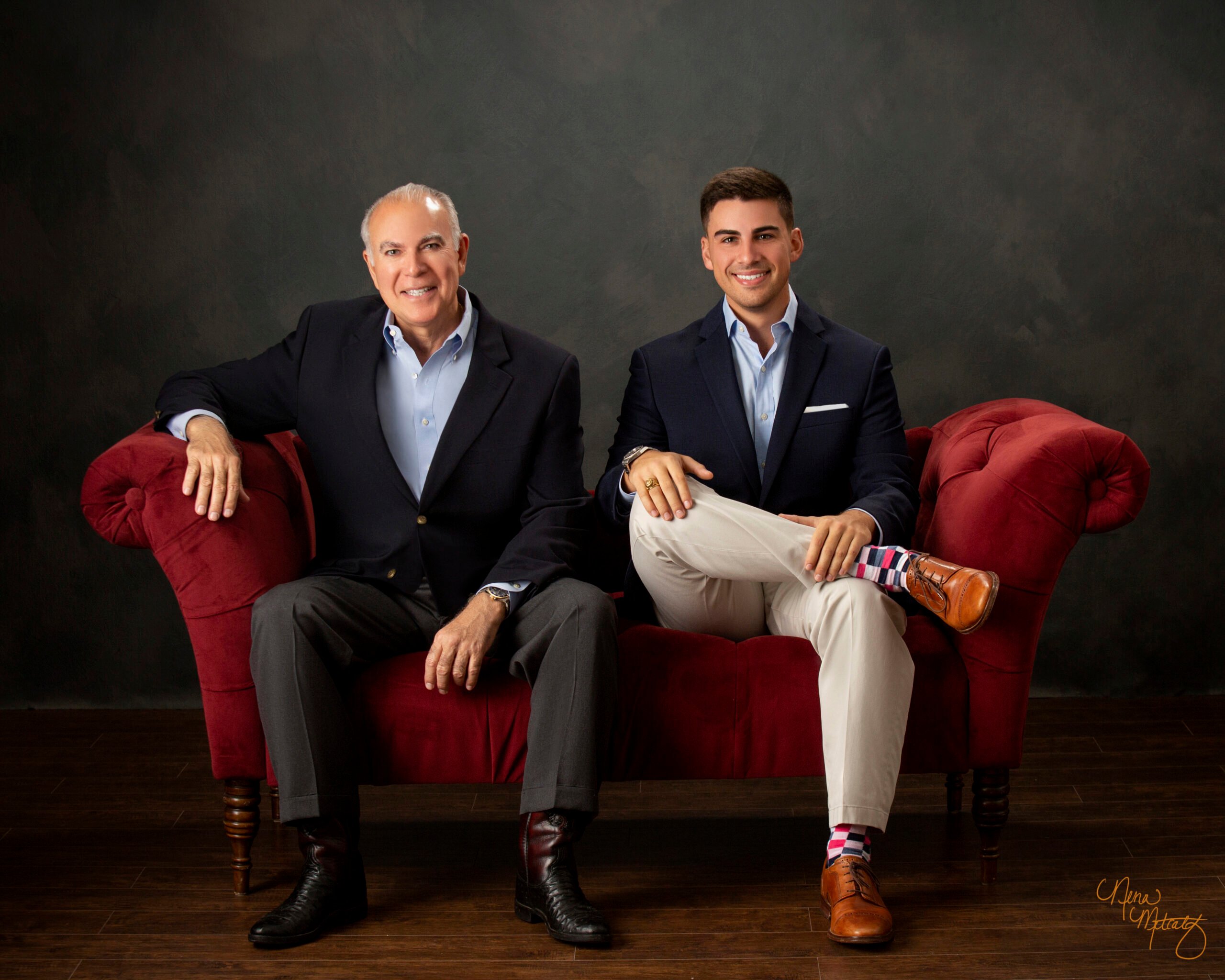 Roofer in Houston Celebrating 51 Years: Frank Stilley, the founder of Amstill Roofing, sits on the left, proudly passing the company to his son, Sam Stilley. Together, they’ve built a trusted legacy of quality roofing and exceptional service for over five decades.